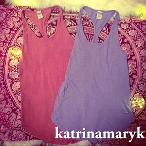 PINK VS sleep tanks Size: XS Condition: Very Good